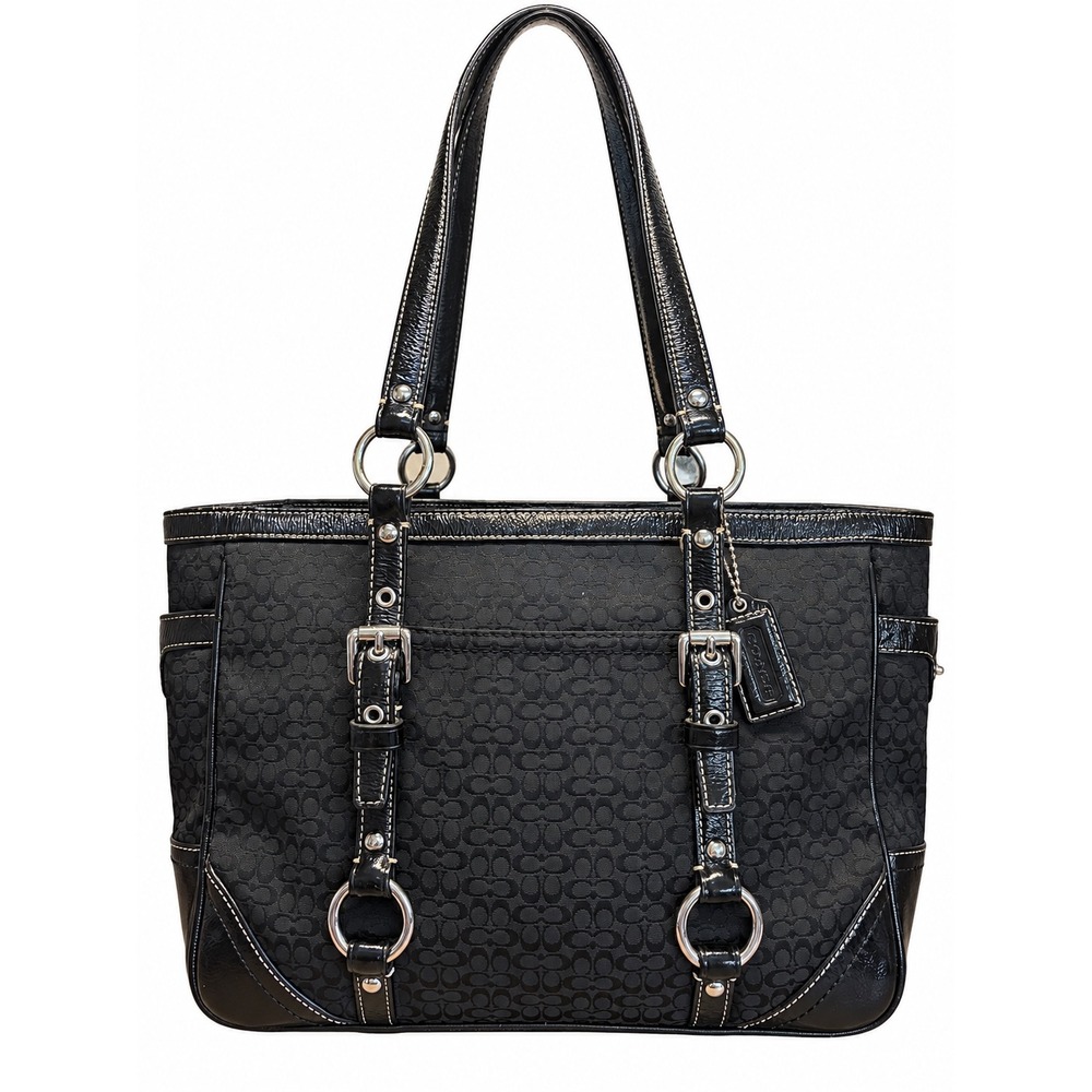 Coach Hampton Carryall Tote Black Jacquard 2012